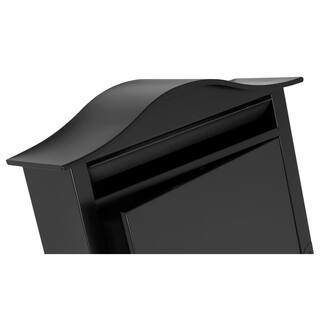 Architectural Mailboxes Saratoga Black Medium Steel Locking Wall Mount Mailbox 2550B-10
