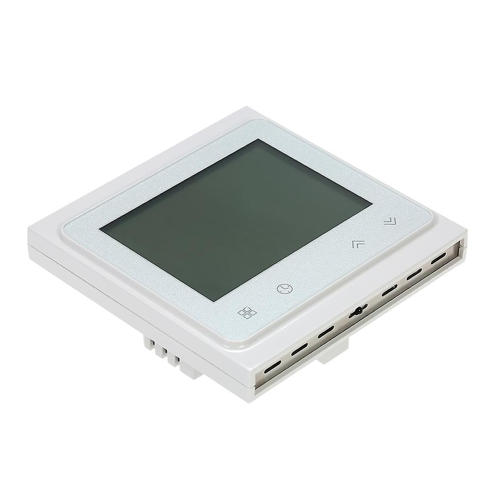 White 5a Water Heating Thermostat With Touchscreen Lcd Display Weekly Programmable Energy Saving Temperature Controller