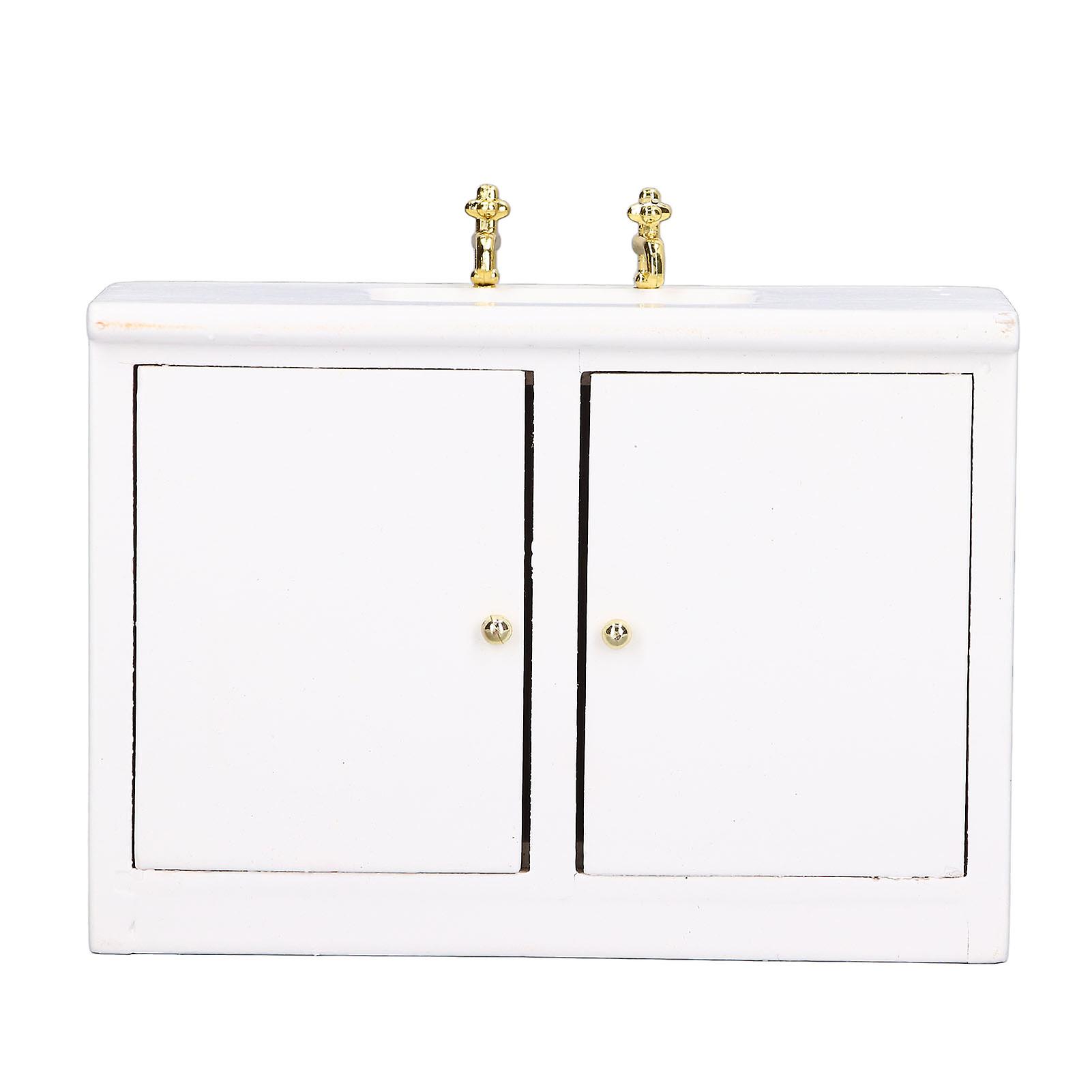 Mini Washbasin Cabinet Model 1:12 Simulation Life Scene Vivid Delicate Miniature Dollhouse Decoration Accessories