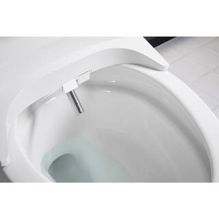 KOHLER 18.5625 in. Electric Cleansing Bidet Seat for Elongated Closed Front Toilet in White K-8298-CR-0