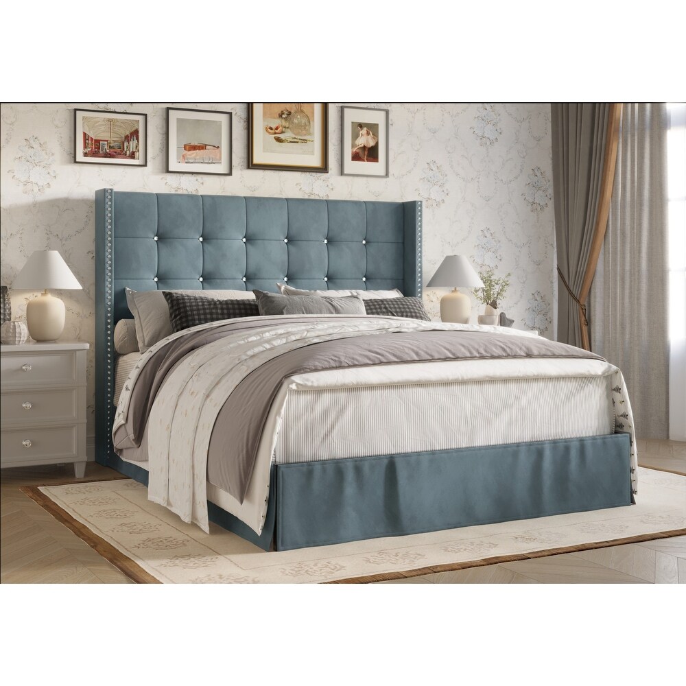 Wilie Tufted Upholstered Platform Bed