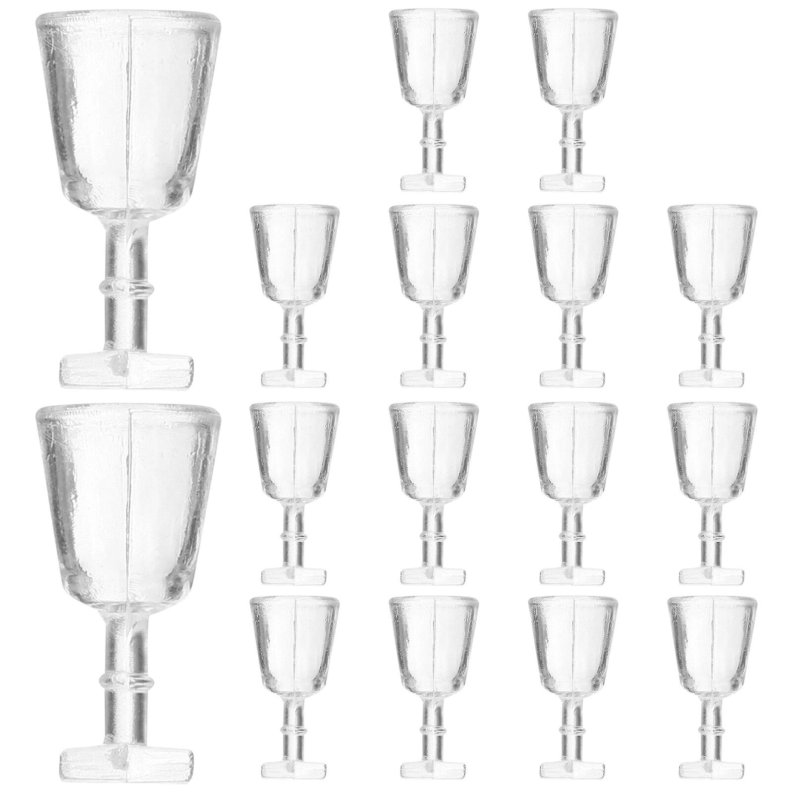 20pcs Mini Wine Glasses Miniature Wine Glasses Kids Kitchen Toys Miniature House Accessories