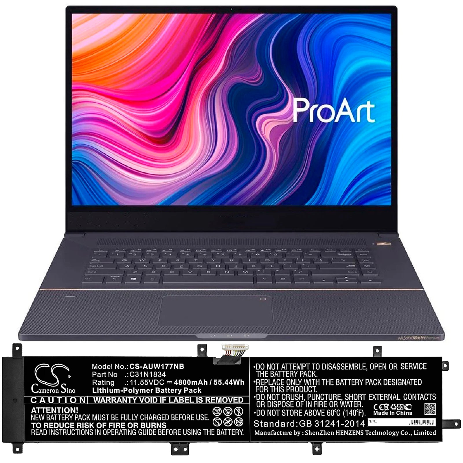 Asus ProArt StudioBook 17 H700GV ProArt StudioBook Replacement Battery BatteryClerkcom Laptop and Notebook