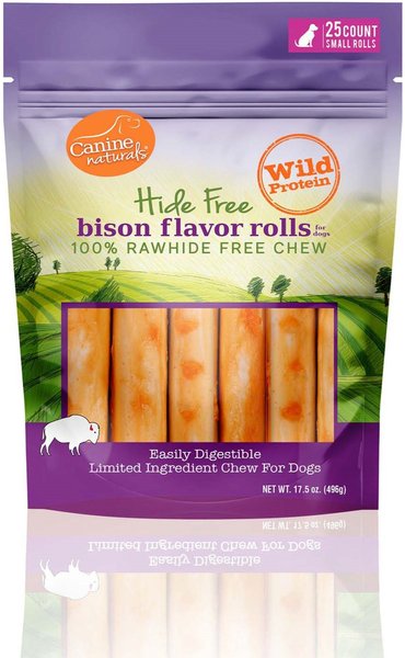 Canine Naturals 2.5-in Mini Roll Bison Dog Chew Treat