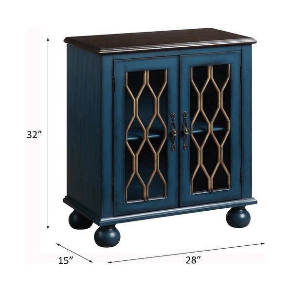 Lassie Console Table in Antique Blue Finish