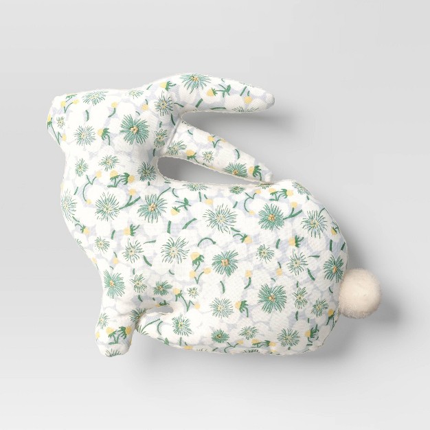 Shaped Easter Bunny Cotton Throw Pillow