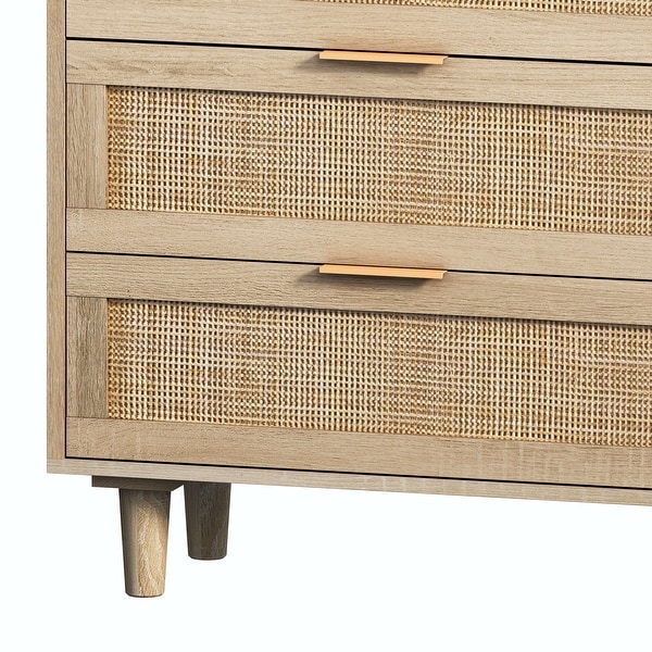 51'' Width 6-Drawers Rattan Storage Cabinet - - 37848154