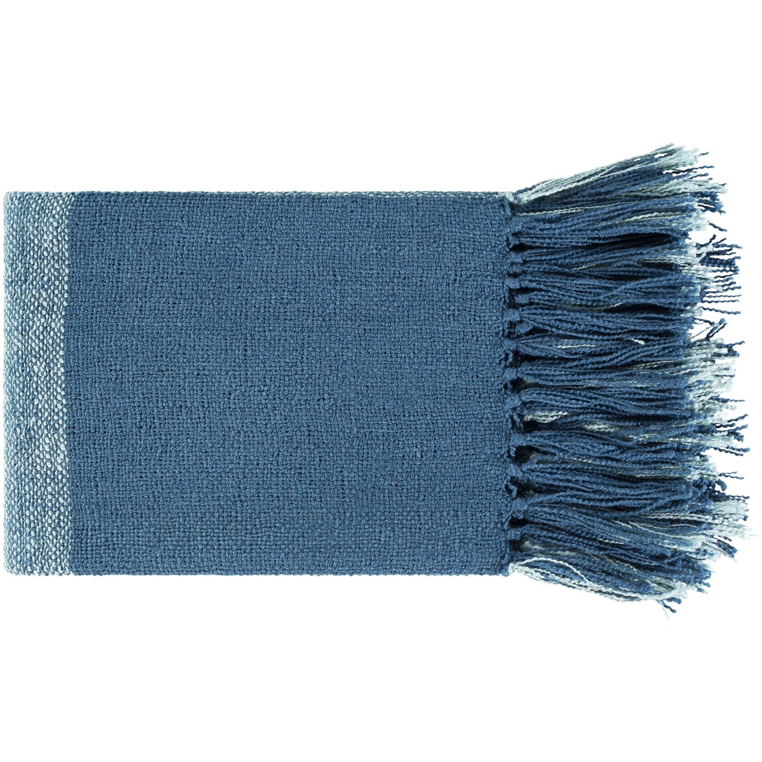 Bufflonne Hand Woven Throw in Bright Blue