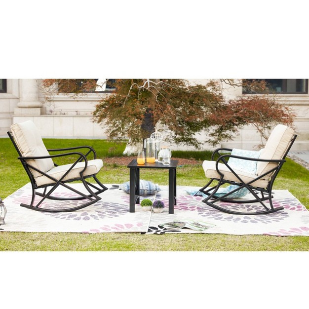 3pc Rocking Chair Patio Seating Set Patio Festival