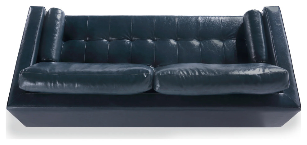 Cosmic Modern Contemporary Leather Armchair   Midcentury   Sofas   by Crafters and Weavers  Houzz