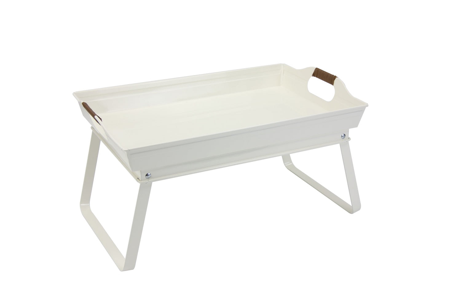 Better Homes & Gardens White Rectangle Galvanized Bed Serving Tray, 18.7 in L  x 12.2 in W