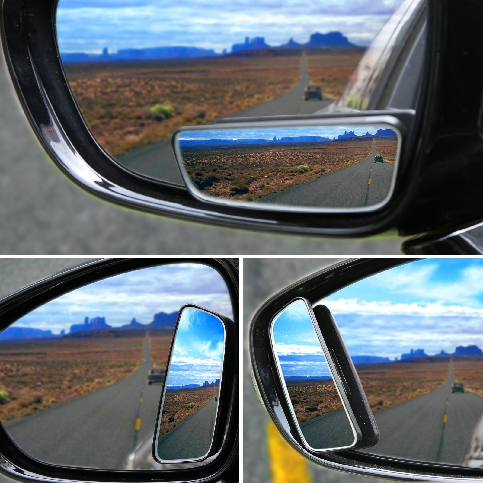 Blind Spot Mirror for Cars LIBERRWAY Car Side Mirror Blind Spot Auto Blind Spot Mirrors Wide Angle Mirror Convex Rear View Mirror Stick on Design Adjustable