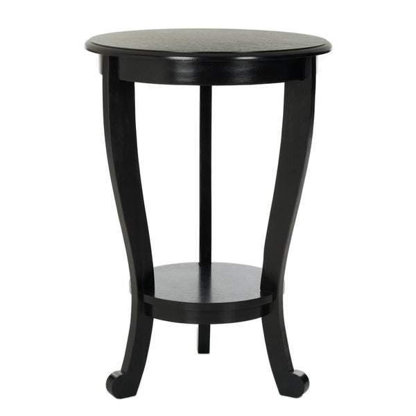 SAFAVIEH Cape Cod Black Pedestal Side Table - 18.1