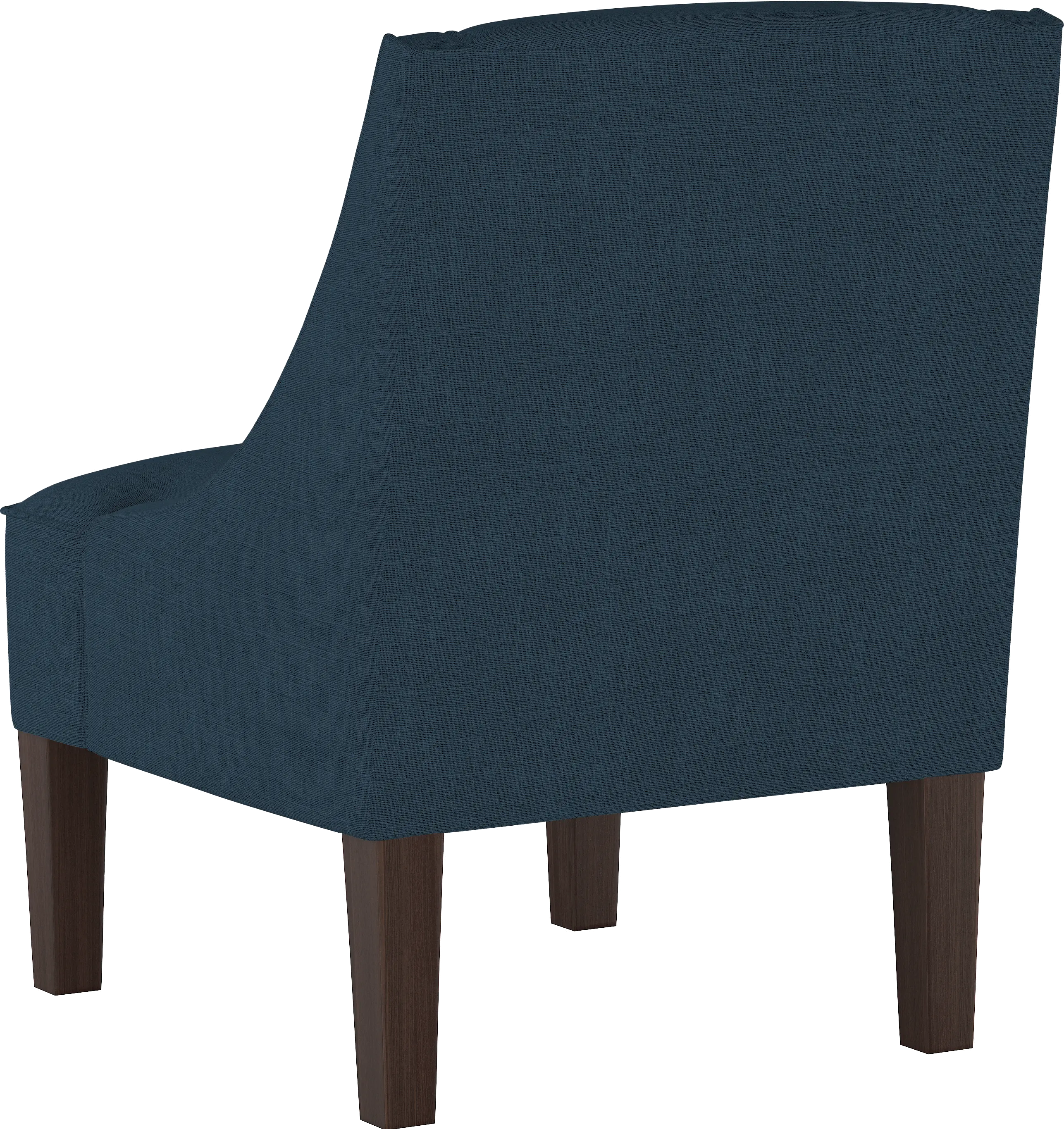 Parker Navy Swoop Arm Accent Chair - Skyline Furniture