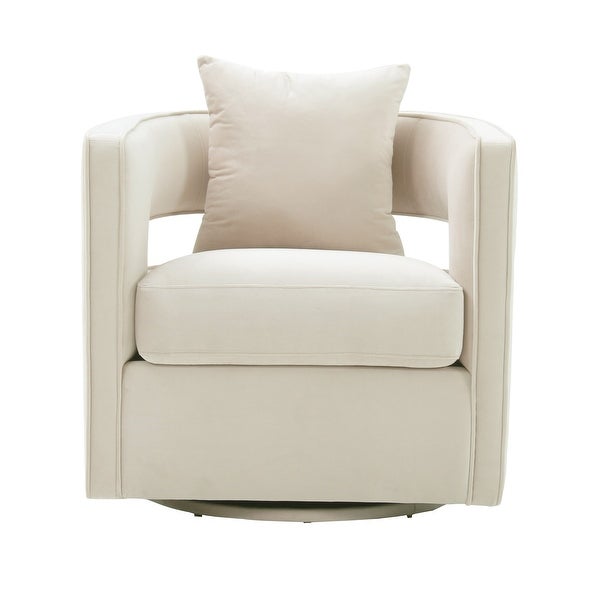 Kennedy Velvet Upholstered Swivel Chair