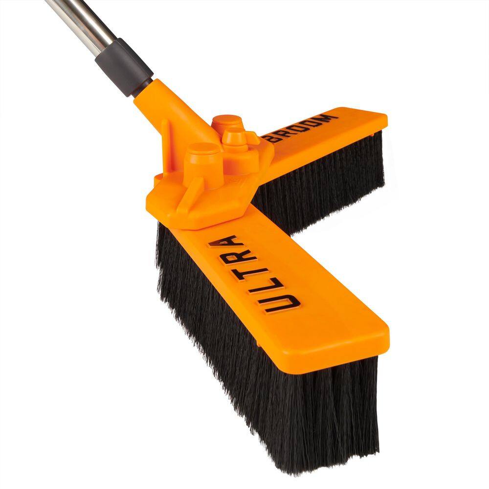 UltraBroom UltraBroom Jobsite 20 in. Multi-Surface Indoor  Outdoor Push Broom V Sweep Technology 238-RS