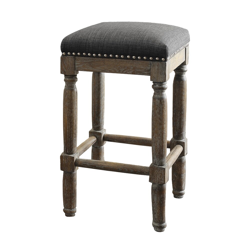 Madison Park Kagen Grey Stool (Set of 2)