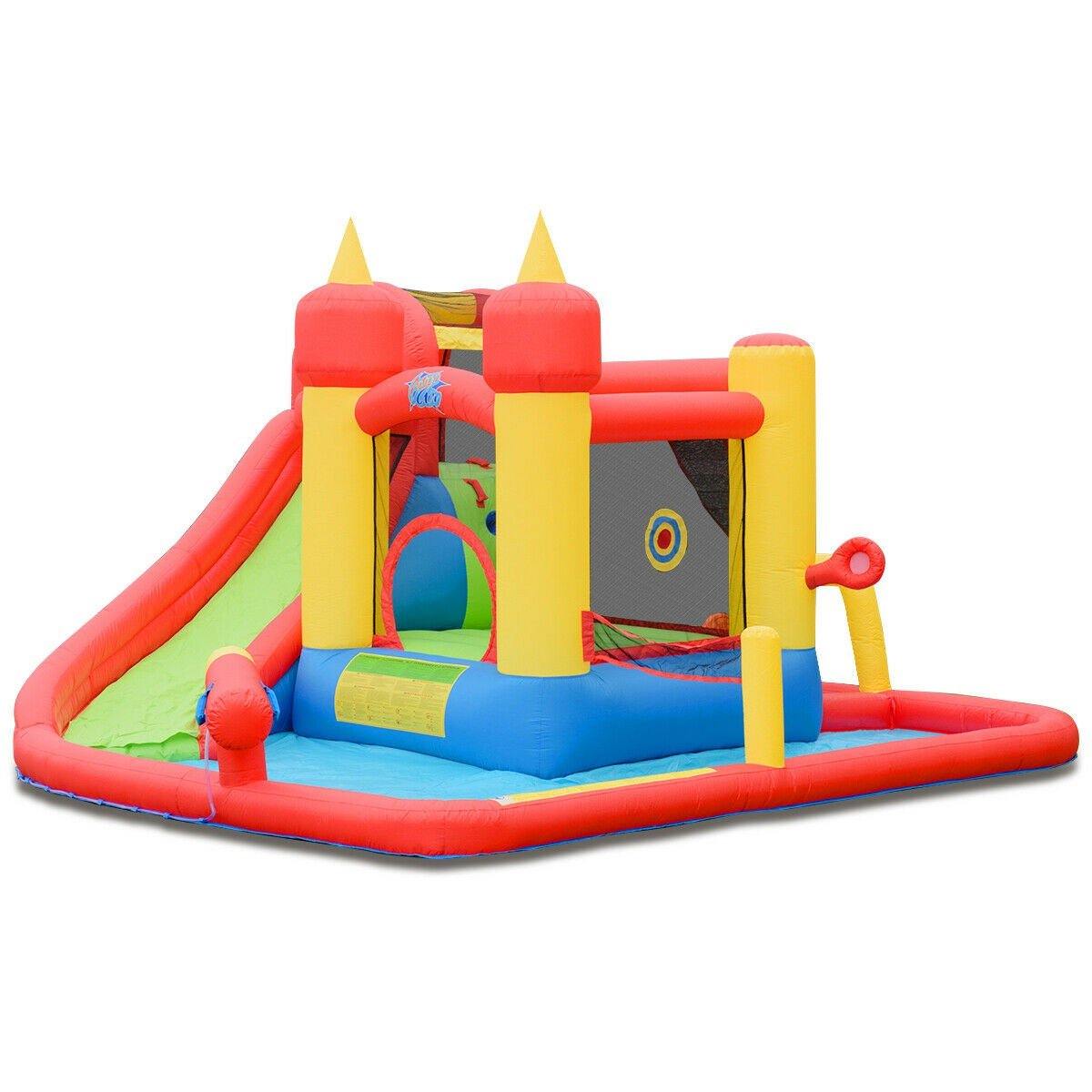 Inflatable Bounce House, Mighty 7 in 1 Water Slide Park