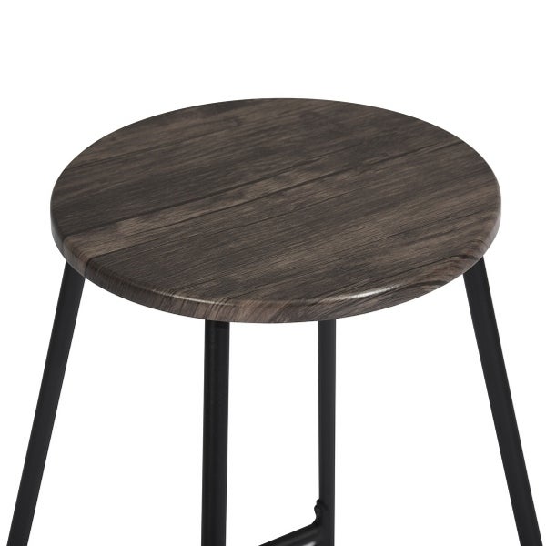 Armless Counter Stools MDF Seat with Metal Legs