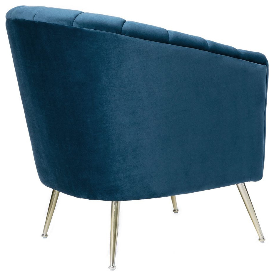 Manhattan Comfort Rosemont Velvet Accent Chair   Midcentury   Armchairs And Accent Chairs   by Manhattan Comfort  Houzz