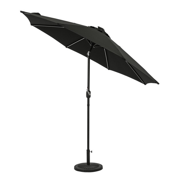 9 x27 X 9 x27 Mirage Ii Fiesta Market Patio Umbrella With Solar Led Tube Lights Black Island Umbrella