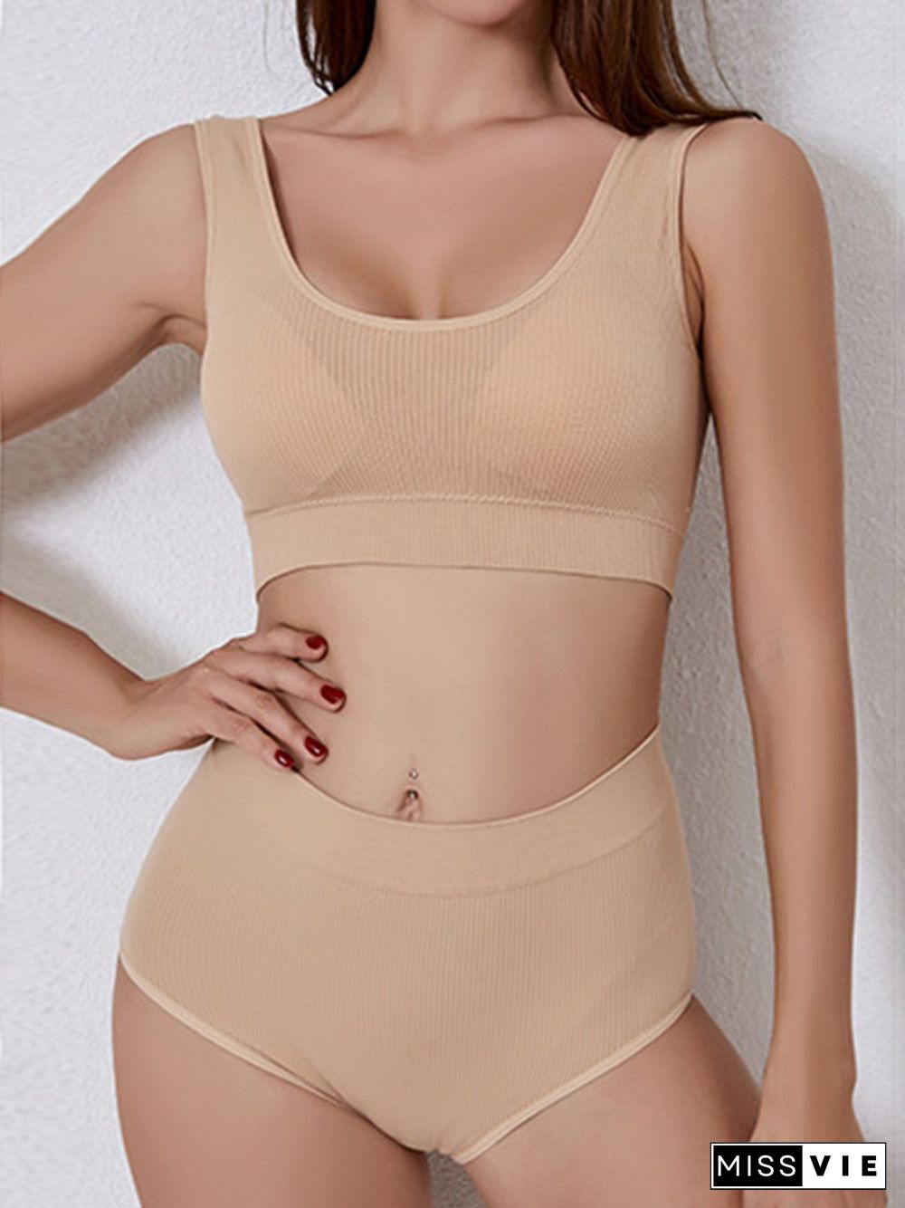 No Steel Ring Gathers Comfortable And Breathable Plus Size Underwear Suit