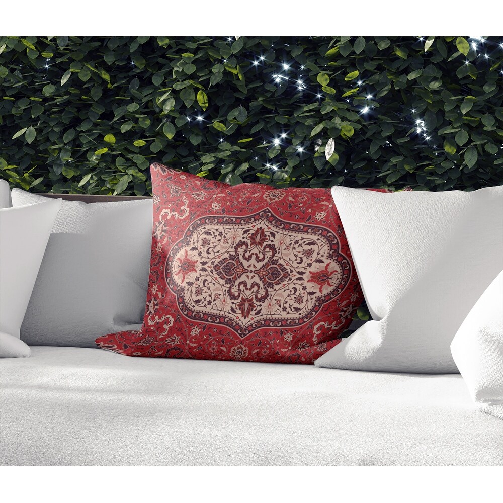 EMPIRE RED Indoor Outdoor Pillow By Marina Gutierrez