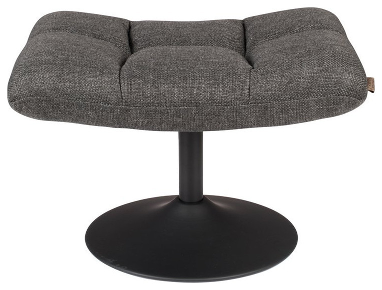 Dark Gray Upholstered Ottoman  Dutchbone Bar   Transitional   Footstools And Ottomans   by Luxury Furnitures  Houzz