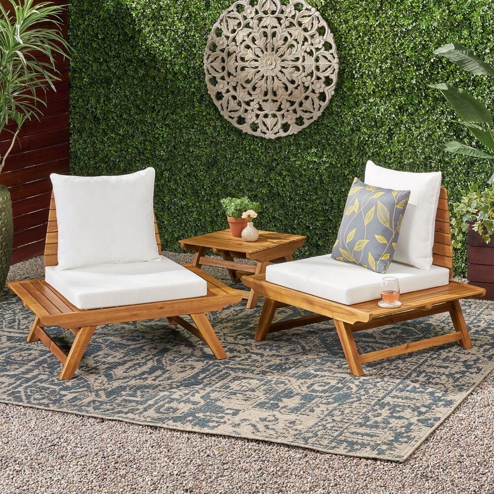 Sedona Outdoor Acacia Wood Chair (Set of 2) by Christopher Knight Home