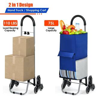 FORCLOVER Blue Reusable Folding Shopping Cart Grocery Bag LK-W667H410BL