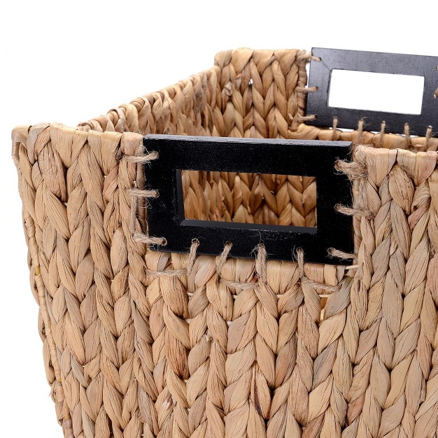 Hastings Home Rectangular Handmade Wicker Baskets Natural Set Of 2