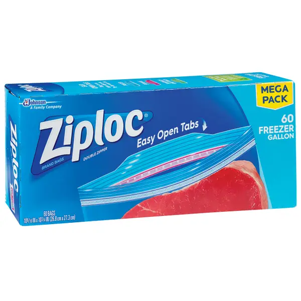 Ziploc 60-Count 1 Gallon Freezer Bags