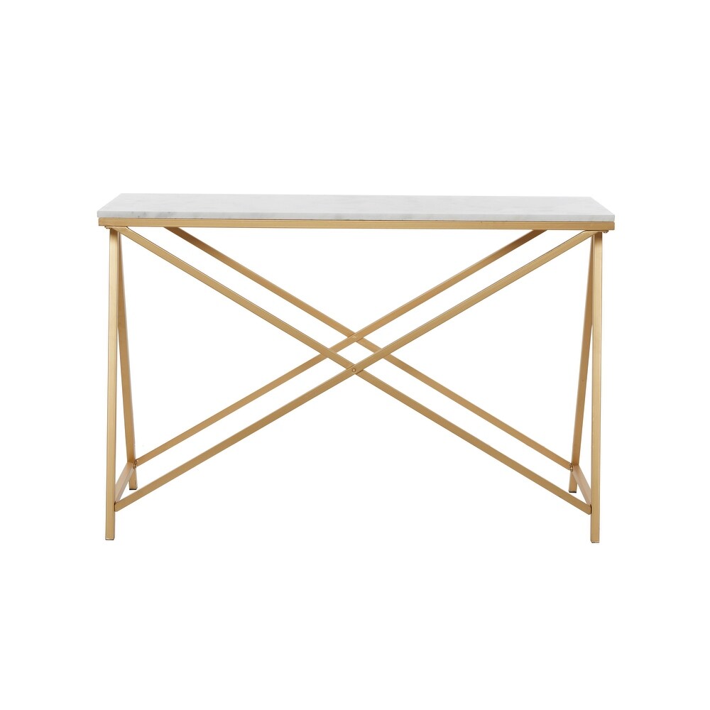 White Contemporary Console Table   47 x 14 x 31