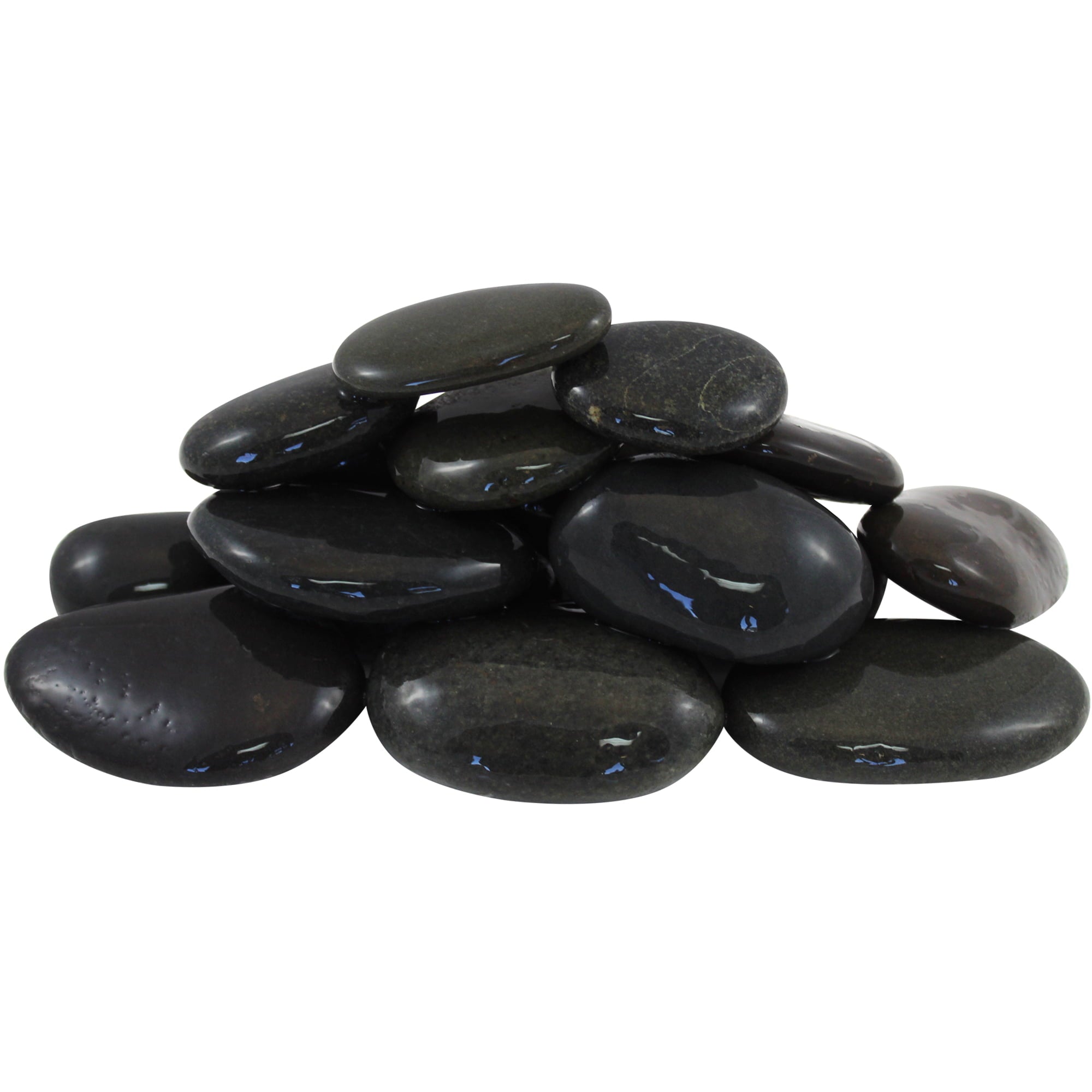 Rainforest Outdoor Decorative Natural Stone, Mexican Beach Pebbles, Gray, 1-3", 30lbs.