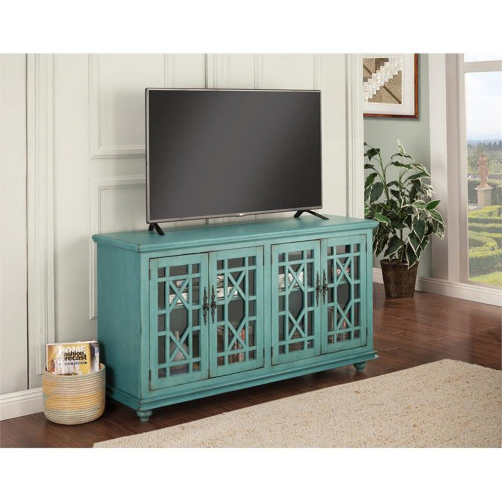 Home Square 2 Piece Set with Elegant Chairside Table  ampJules 63 quotTV Stand   Eclectic   Entertainment Centers And Tv Stands   by Homesquare  Houzz