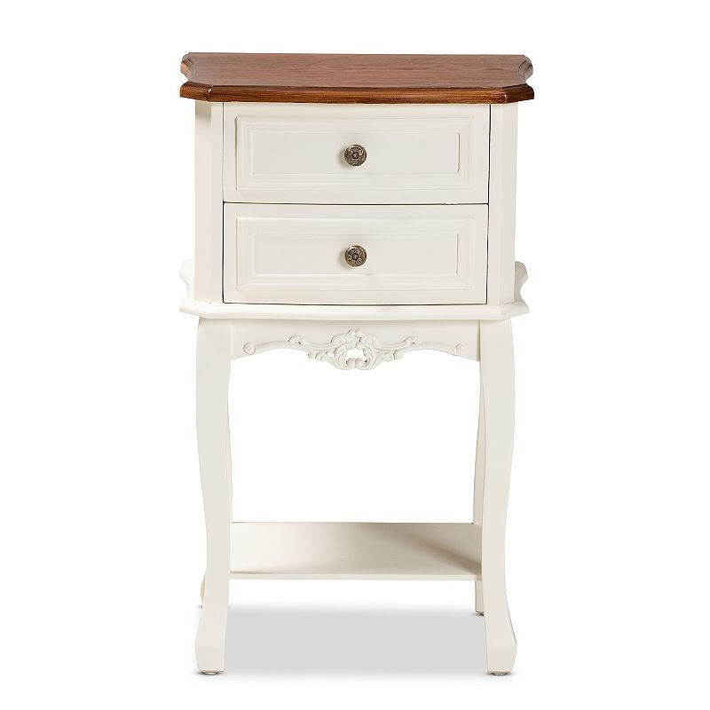 Baxton Studio Darla White Nightstand