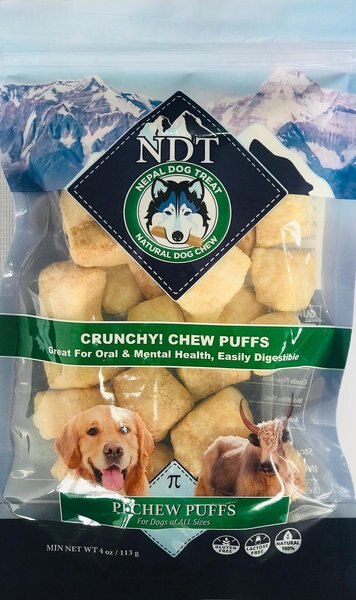 Nepal Dog Treat All-Natural Grain-Free Medium Himalayan Yak Cheese Dog Crunchy Chew Puffs