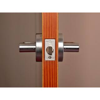 Taco LSV Saturn Standard Duty Brushed Chrome Grade 2 Commercial Cylindrical Storeroom Door Handle with Lock DL-LSV80-US26D