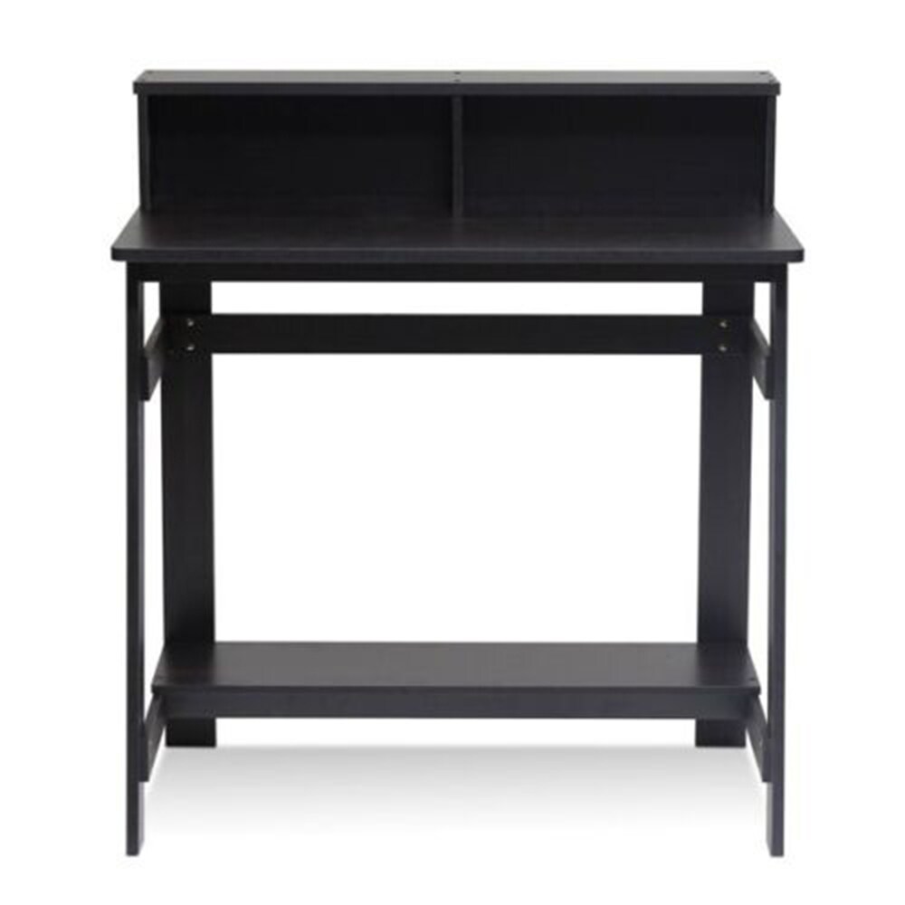 Small Desk Study Table Gaming Computer Shelf Storage Brown