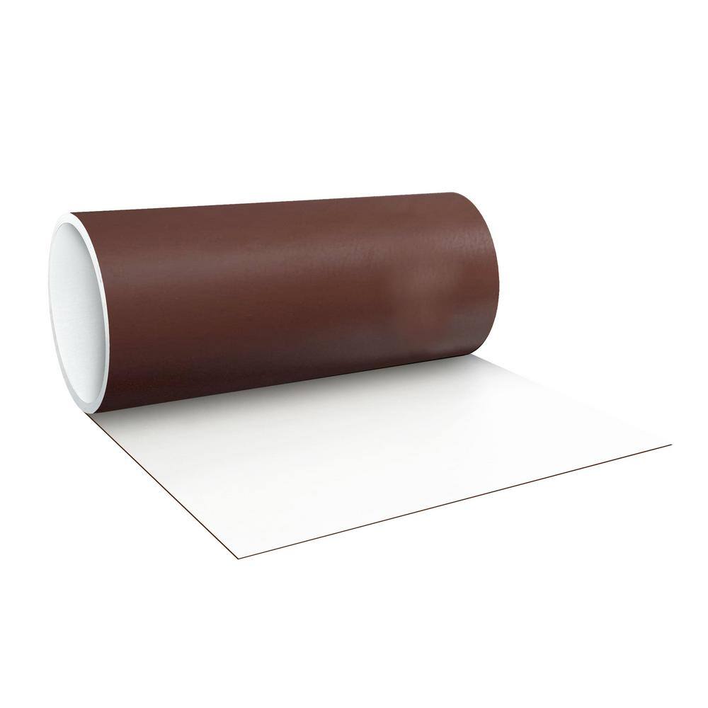 Gibraltar Building Products 10 in. x 10 ft. Royal Brown Over Birch White Aluminum Roll Valley Flashing 999BW-10-10