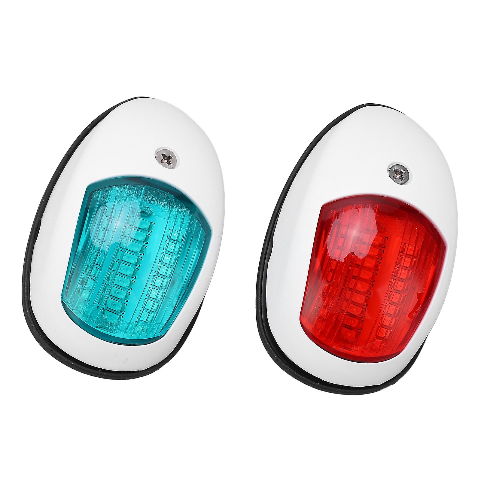 2pcs Ip66 Marine Sailing Signal Light Dc 12v 3w Led Navigation Lamp Red Green Light For Yacht Boatwhite