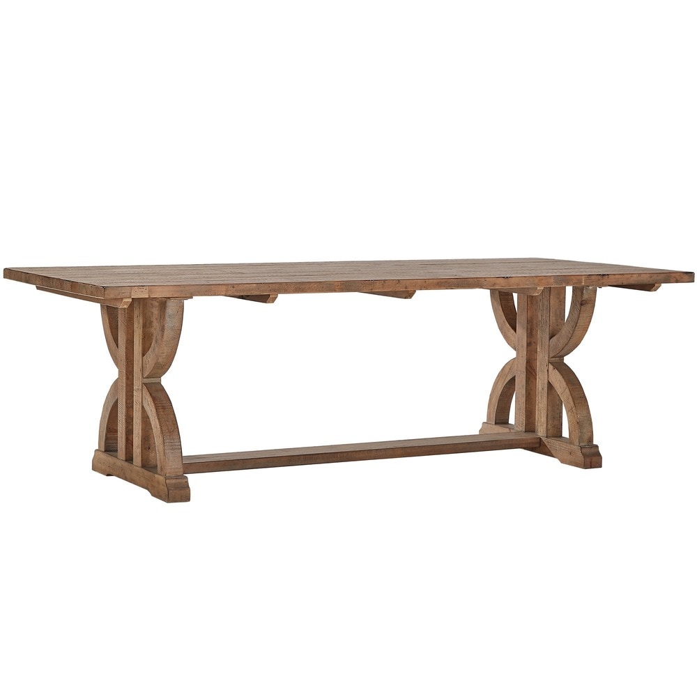 Paloma Reclaimed Wood Rectangular Trestle Table by iNSPIRE Q Artisan   Brown