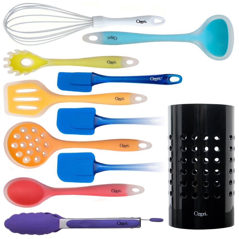 Ozeri 11-Piece All-In-One Silicone Utensil Set in Multicolor OZUT1