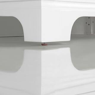 Home Decorators Collection Melpark 60 in. W x 22 in. D x 34.5 in. H Bath Vanity in White with White Cultured Marble Top Melpark 60W