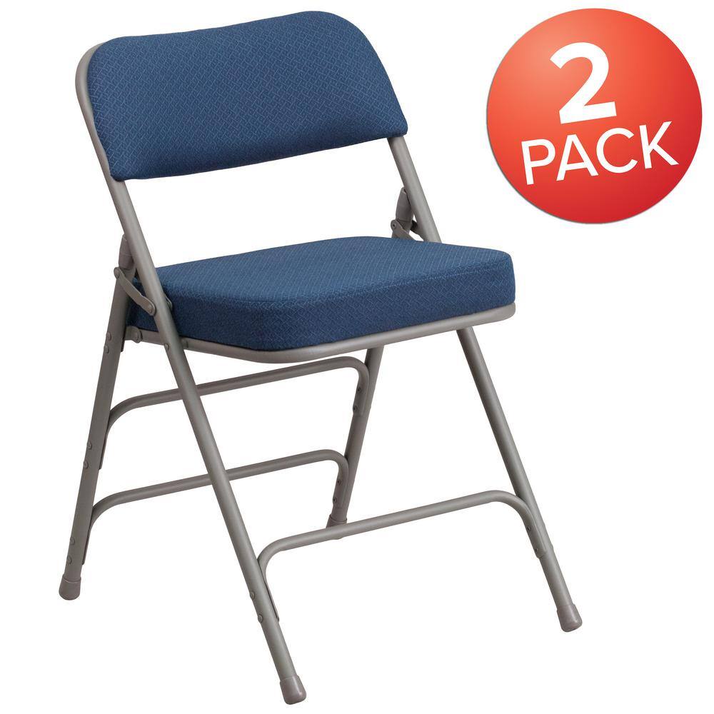 Flash Furniture Navy Metal Folding Chair (2-Pack) CGA-AW-167340-NA-HD