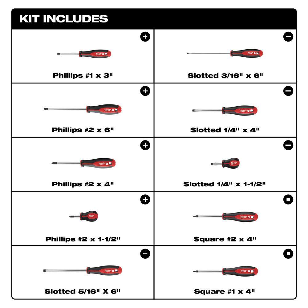 MW 144-Position Flex-Head Ratcheting Combination Wrench Set Metric with Screwdriver Set (25-Piece) 48-22-9513-48-22-2710