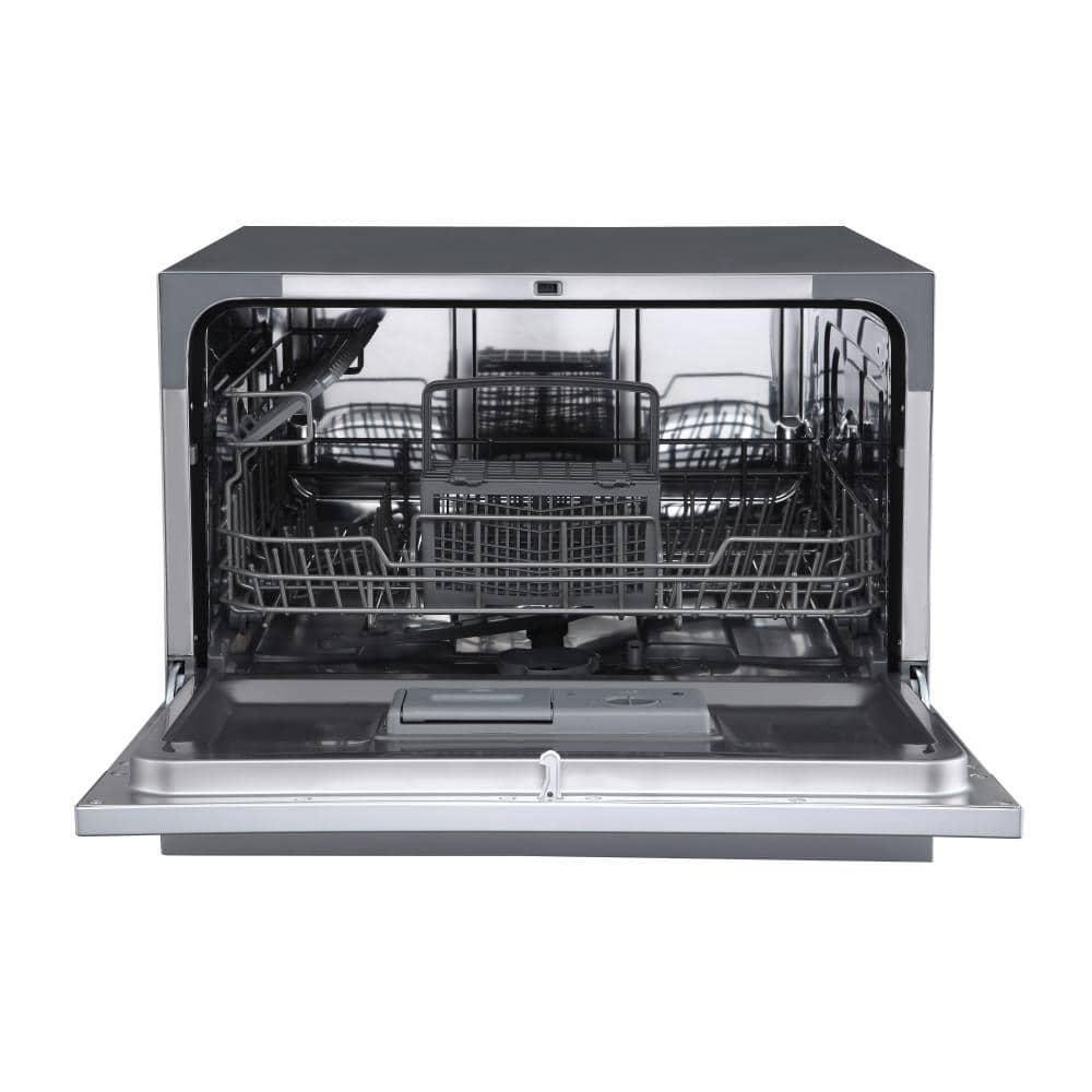 EdgeStar 22 in Wide 6Place Setting Energy Star Rated Countertop Dishwasher  Black