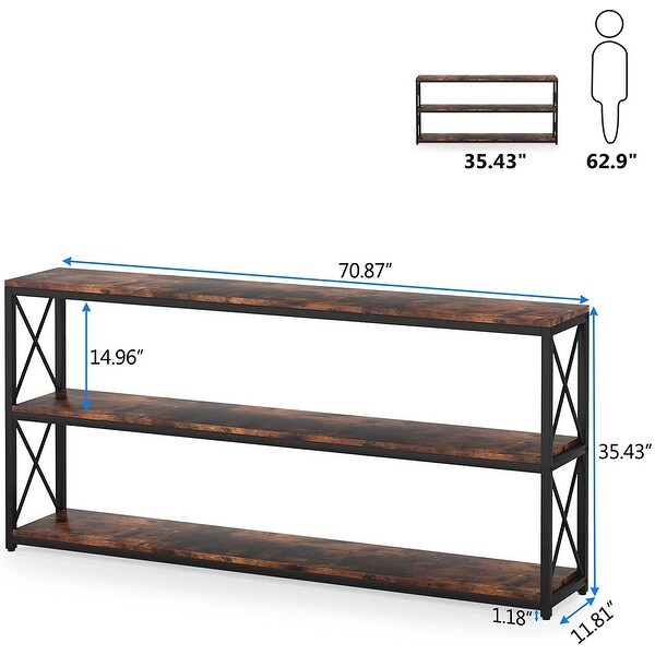 70.8 inch Rustic Console Table Sofa Table for Living Room