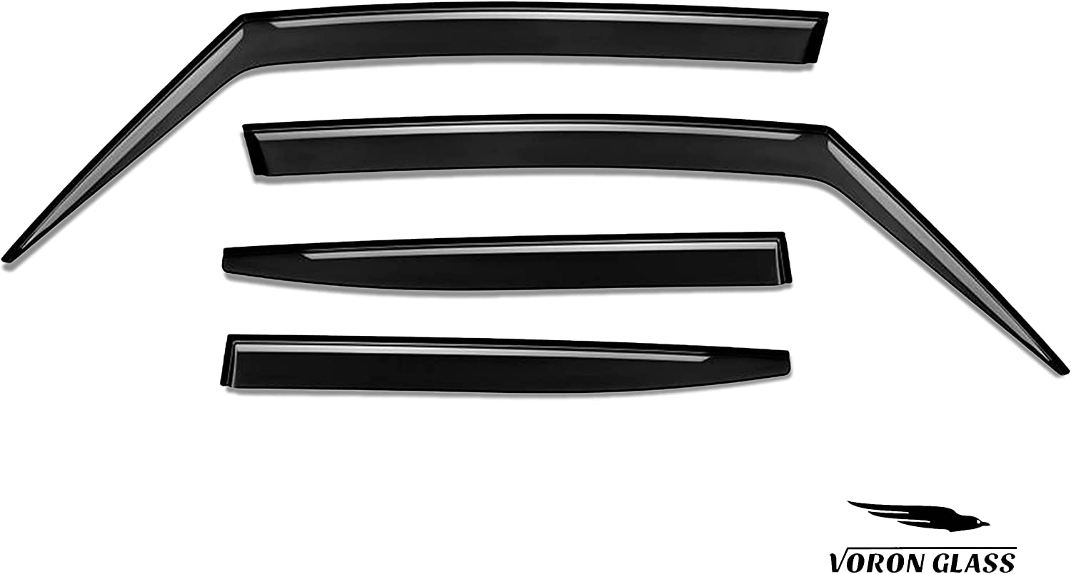 Voron Glass Tape-on Extra Durable Rain Guards for Jeep Renegade 2015-2021， Window Deflectors， Vent Window Visors， 4 Pieces - 120112