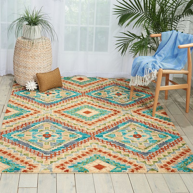 Nourison Vivid Medallion Wool Rug